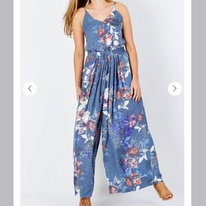 JAASE Wave Blue Boho Jumpsuit Size XS